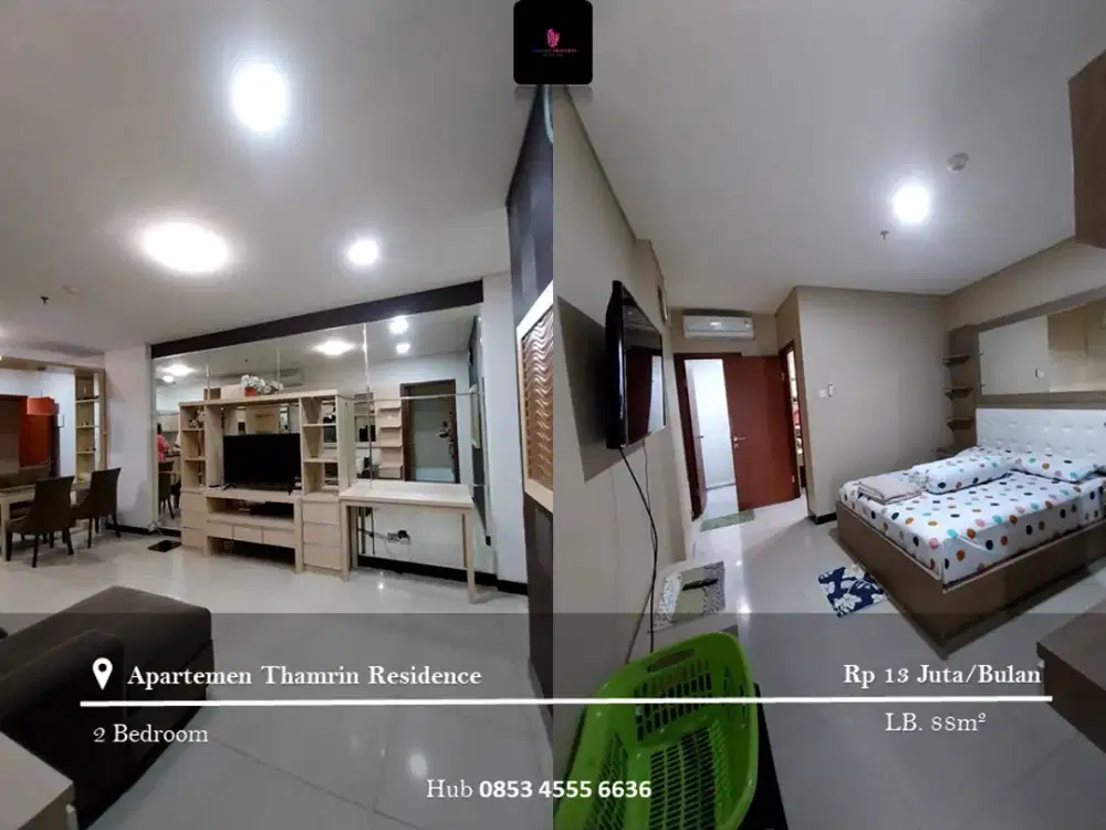 Disewakan Apartement Thamrin Residence Condo House Low Floor 2BR Full Furnished