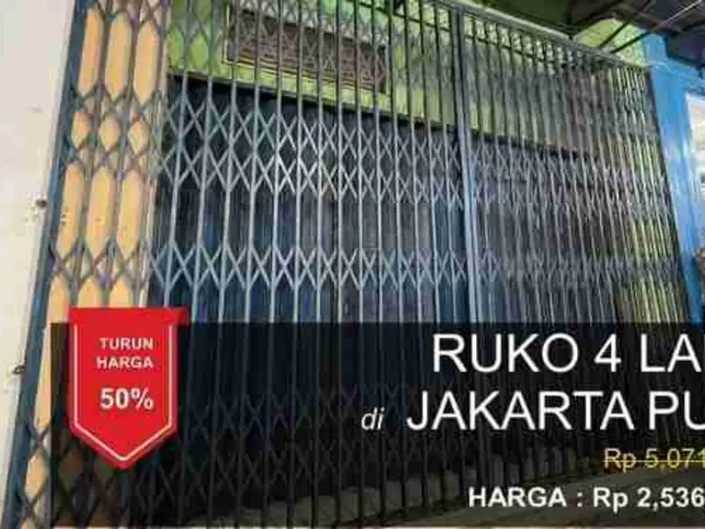 Ruko 4 lantai murah di tanah Abang Jak pus