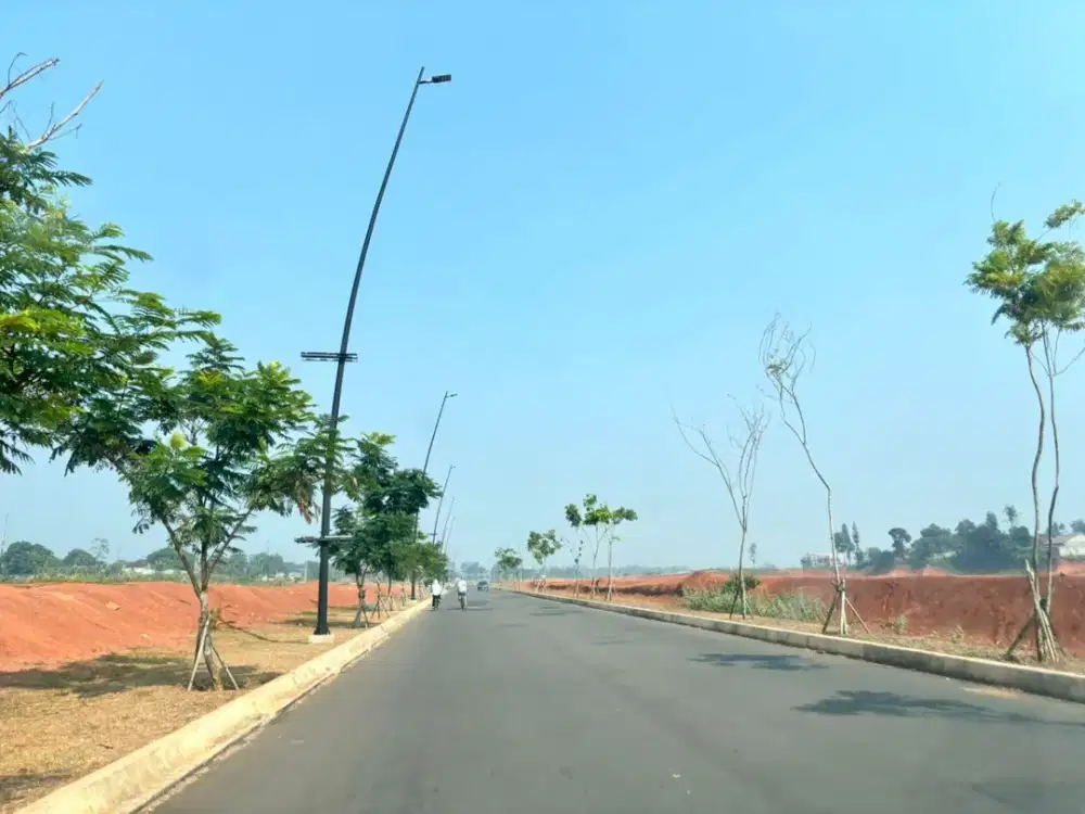 Tanah Cisauk Pinggir Jalan 11 Menit Stasiun Jatake, Harga Murah