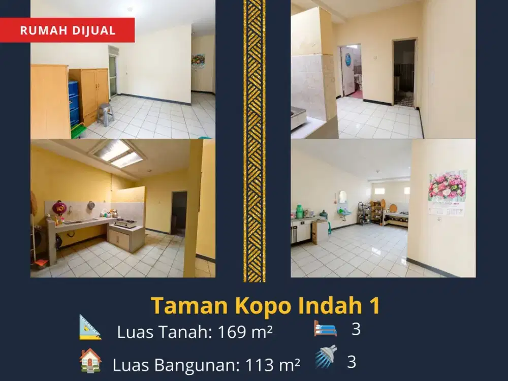 Dijual Rumah Siap Huni di Taman Kopo Indah 1 Bandung LT 169 m² | LB 113 m² | 3 KT | SHM | Rp 1,4 Milyar