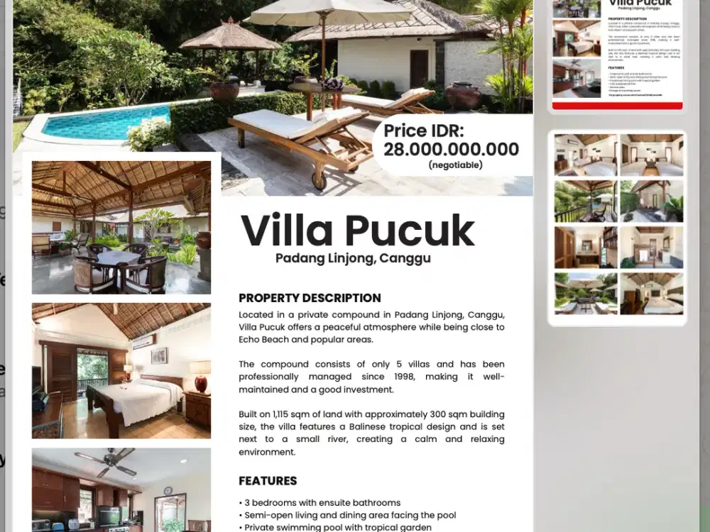 Prime location villa in Canggu - walking distance to the Beach of Batu Bolong - Canggu surfing - Thumbnail 2