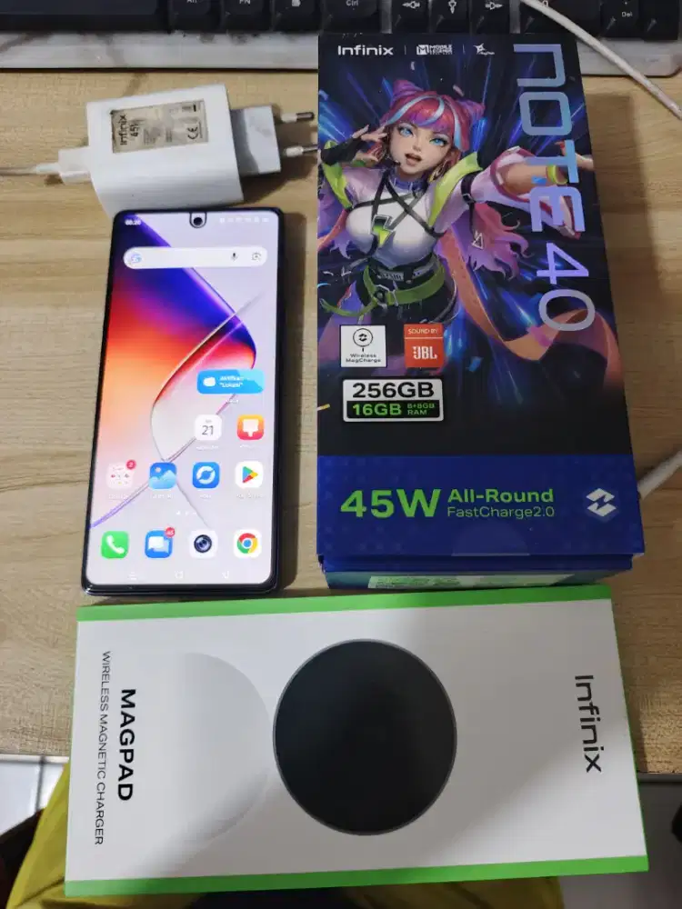 Infinix Note 40 8GB+8GB/256GB Full Set No Minus - 100% Normal