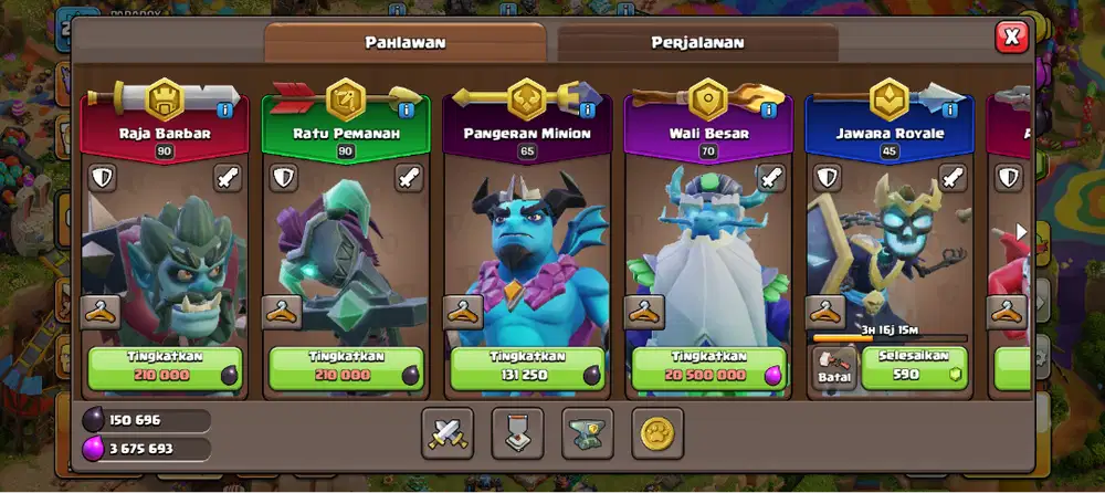 Jual akun coc th 18 max th 17