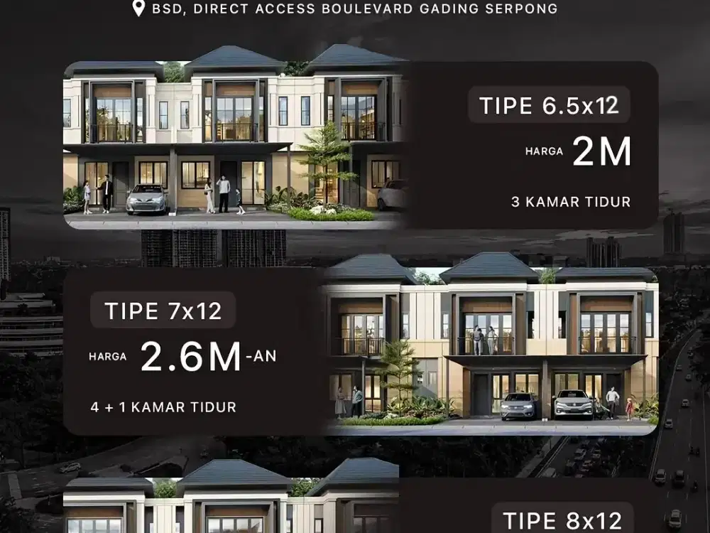 CLUSTER CASTILO TERRAVIA BSD CITY ! 1,99MAN AJA KPR FREE 10% DP CUKIP UTJ ANGS 10JUTAAN