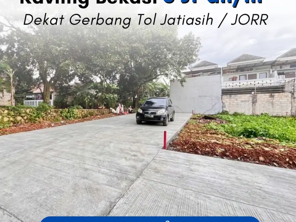 Dekat Pintu Tol Jatiasih, Tanah Kavling 3 Jt-an Permeter. Terima SHM