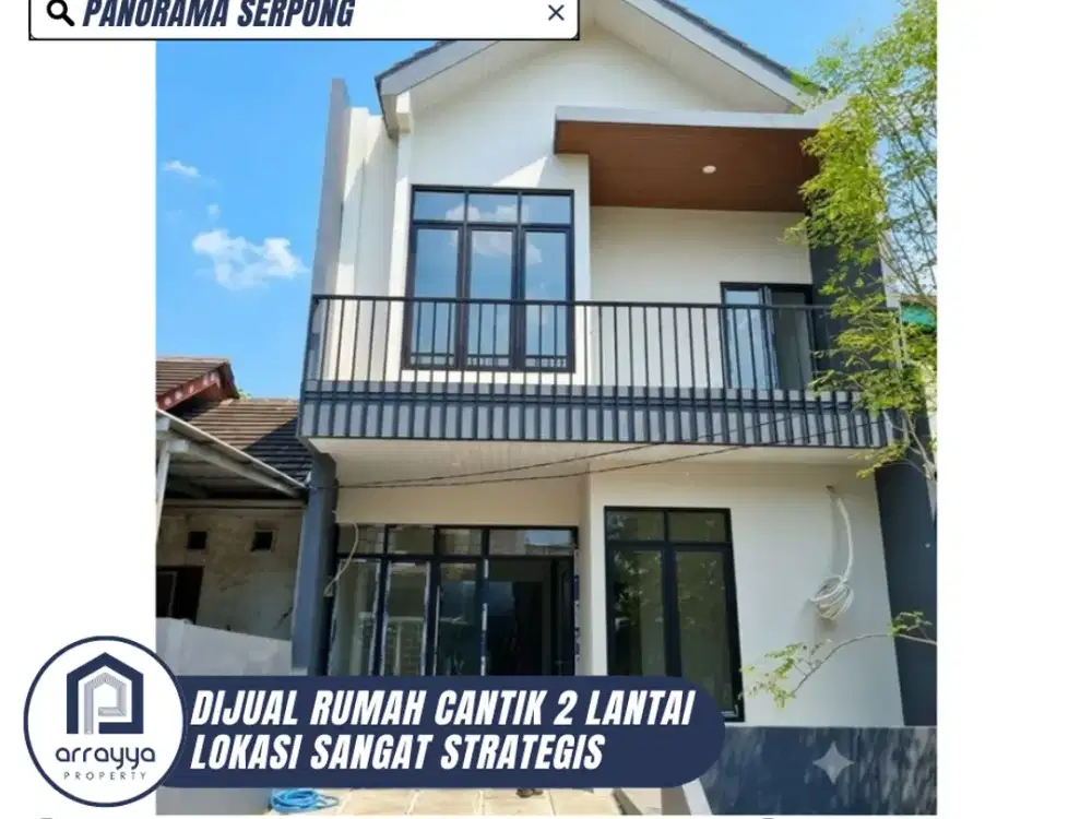 DIJUAL RUMAH CANTIK 2 LANTAI LINGKUNGAN ASRI DI PANORAMA SERPONG (GL74)