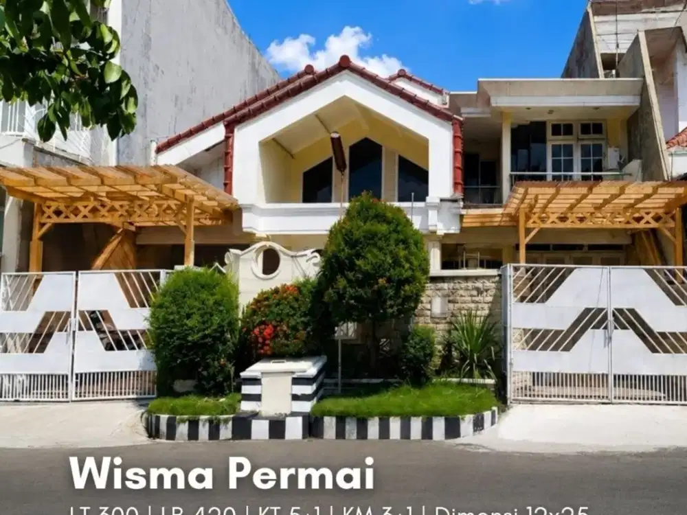 Rumah Wisma Permai  STRATEGIS, ROW JALAN 3 MOBIL