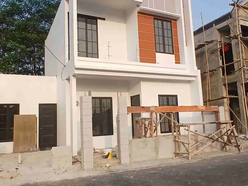 Rumah dua lantai modern di Pekayon Kalisari