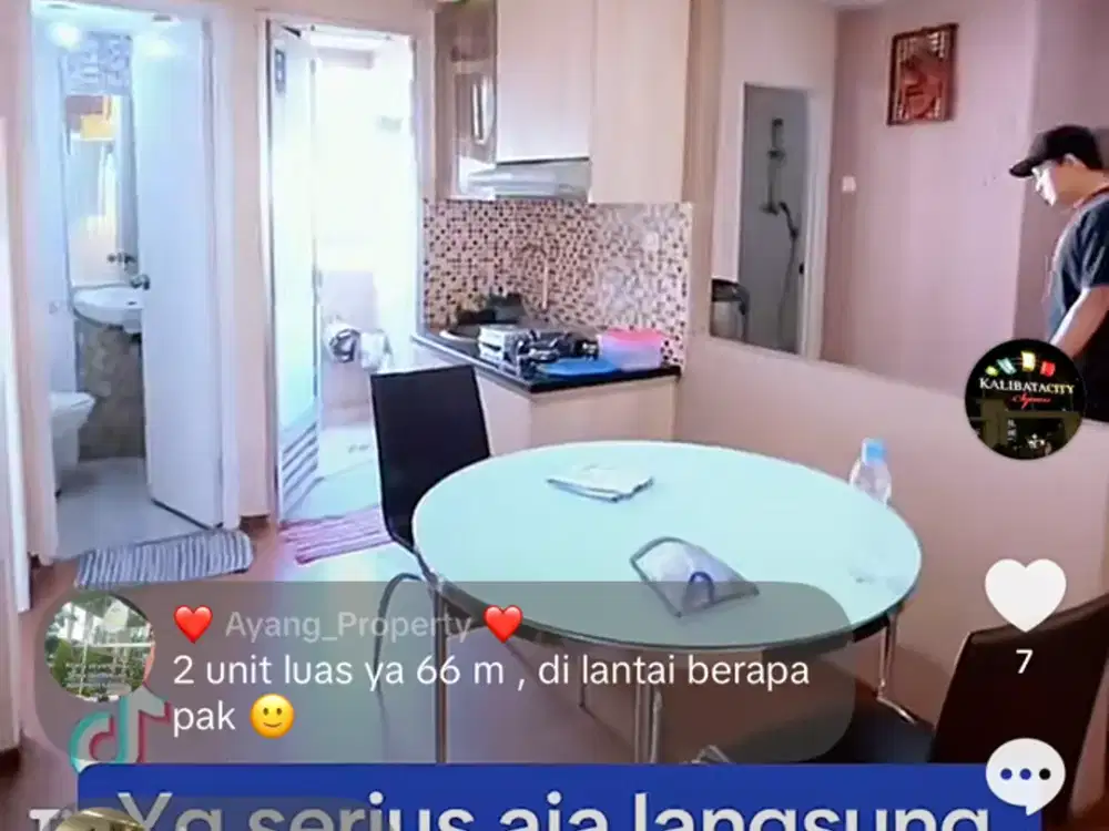 2 kamar Gandeng jadi ada 4 kamar tower Flamboyan kalibata city POSISI SUDUT