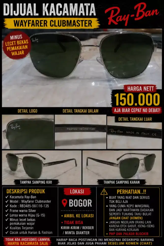 Kacamata Ray Ban