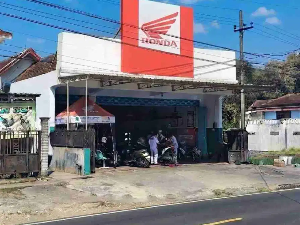 JUAL RUMAH DAN RUANG USAHA BENGKEL RESMI TEPI JALAN NASIONAL BLITAR MALANG