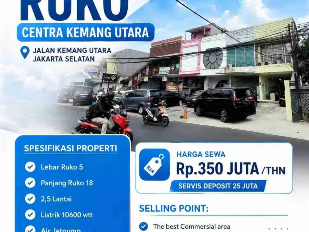 disewakan ruko centra Kemang Utara jakarta selatan