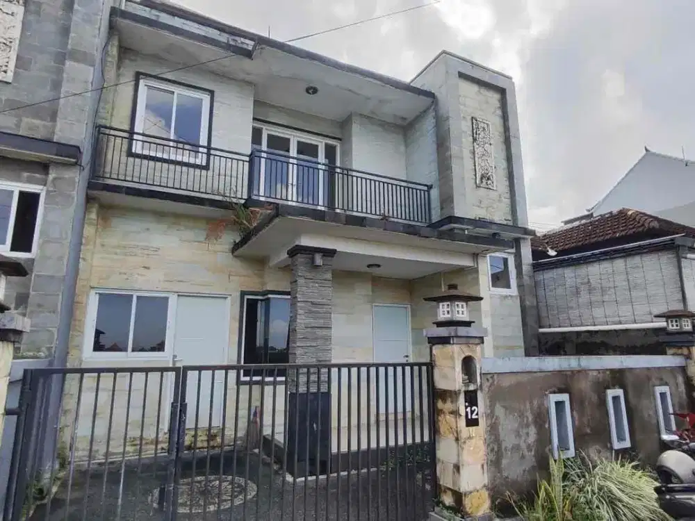 dijual rumah 2 lantai denpasar utara view sawah