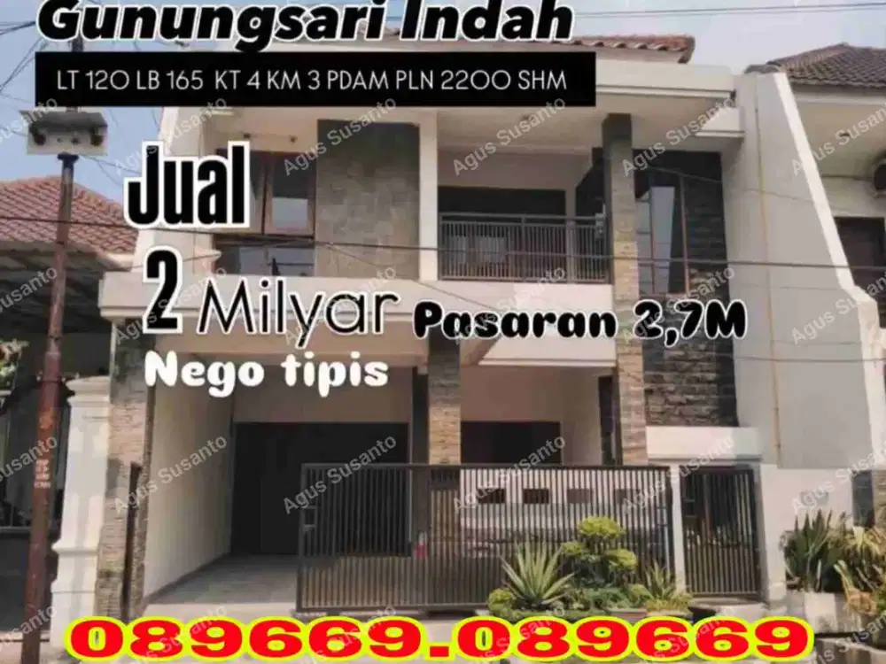 NEW Gunungsari Indah dkt Wiyung Citraland Pakuwon