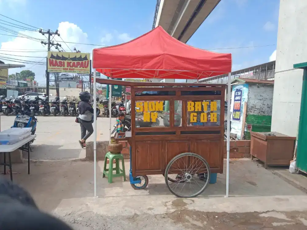 Gerobak kayu untuk jualan