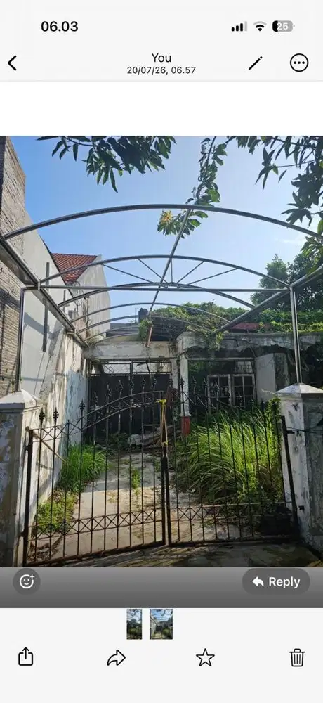 Dijual murah rumah rusak  hitung tanah, nego sampai deal