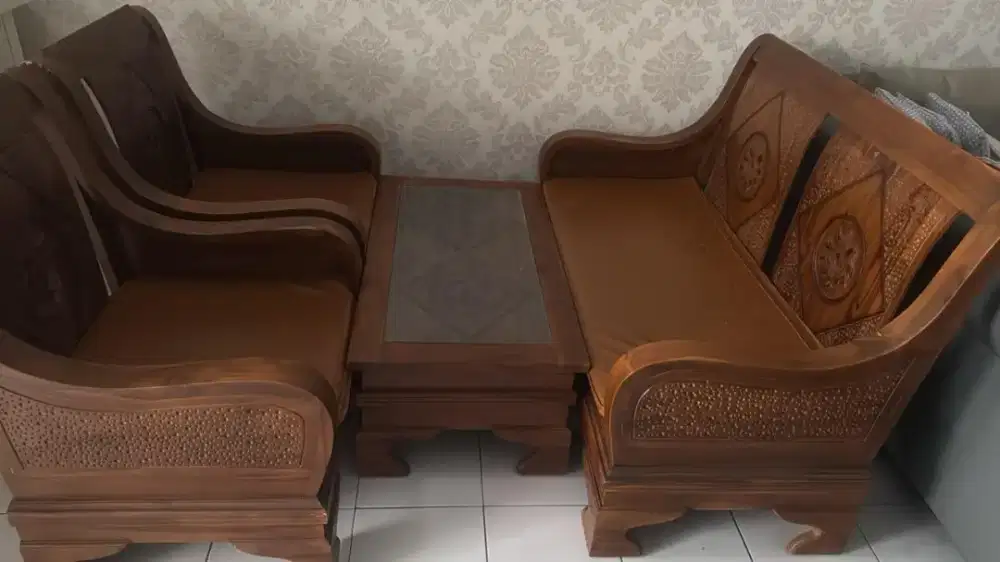 Bangku Kayu Jati 5 Seater