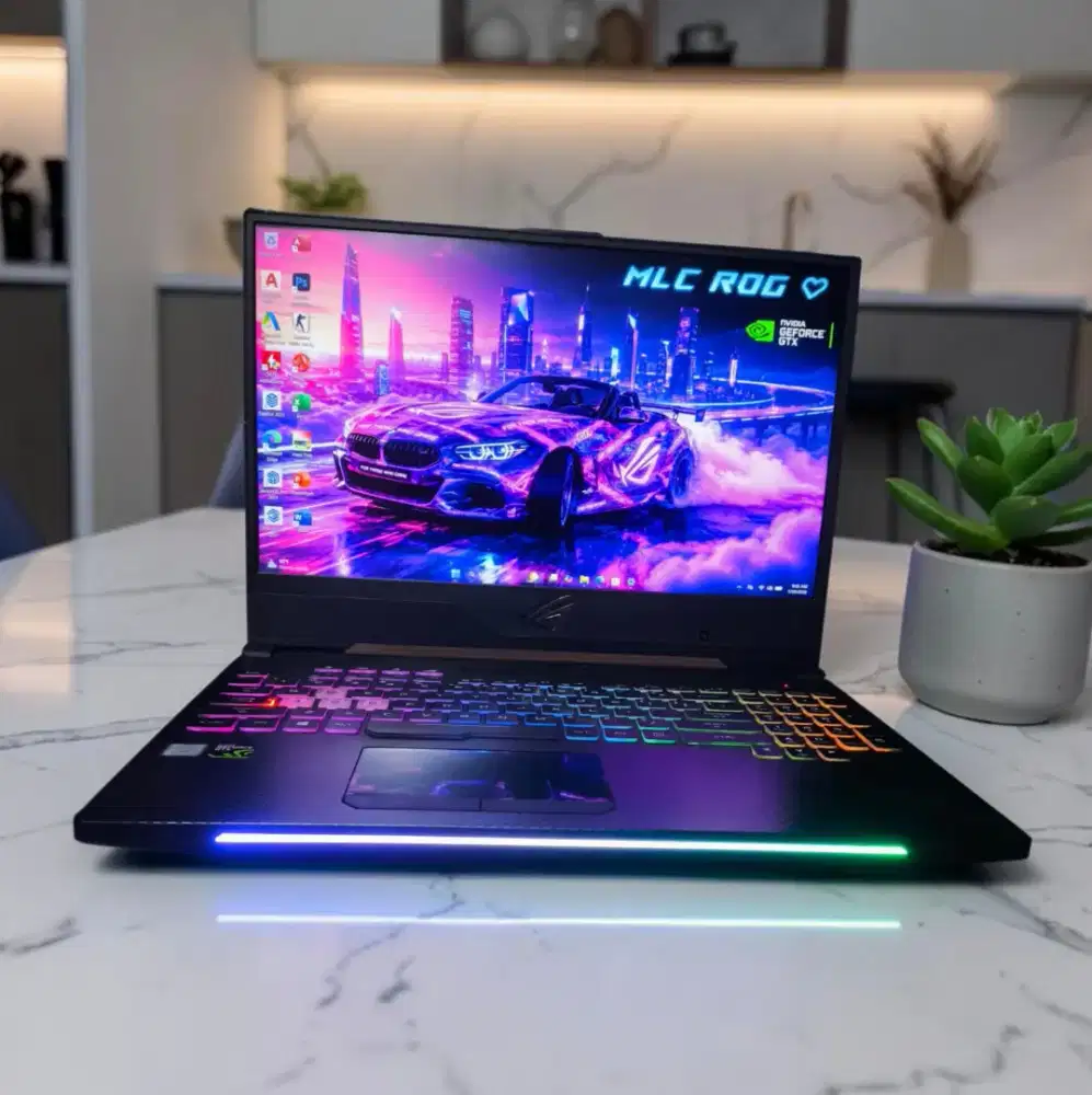 ASUS ROG LOGO BISA MENYALA LIKE NEW [RAM 16GB SSD 256GB GTX 1060 6GB]