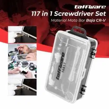 Taffware 117 in 1 Screwdriver Set Reparasi Smartphone Laptop Pricision