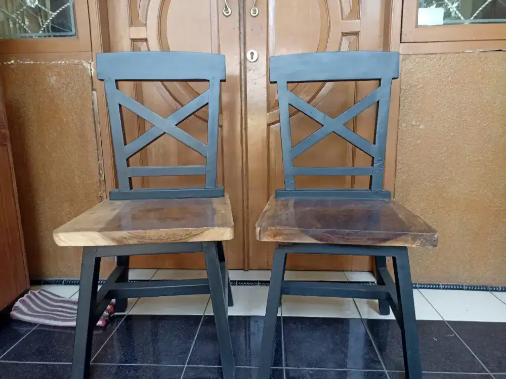 Kursi Teras Kayu Solid + (bonus kasur busa)