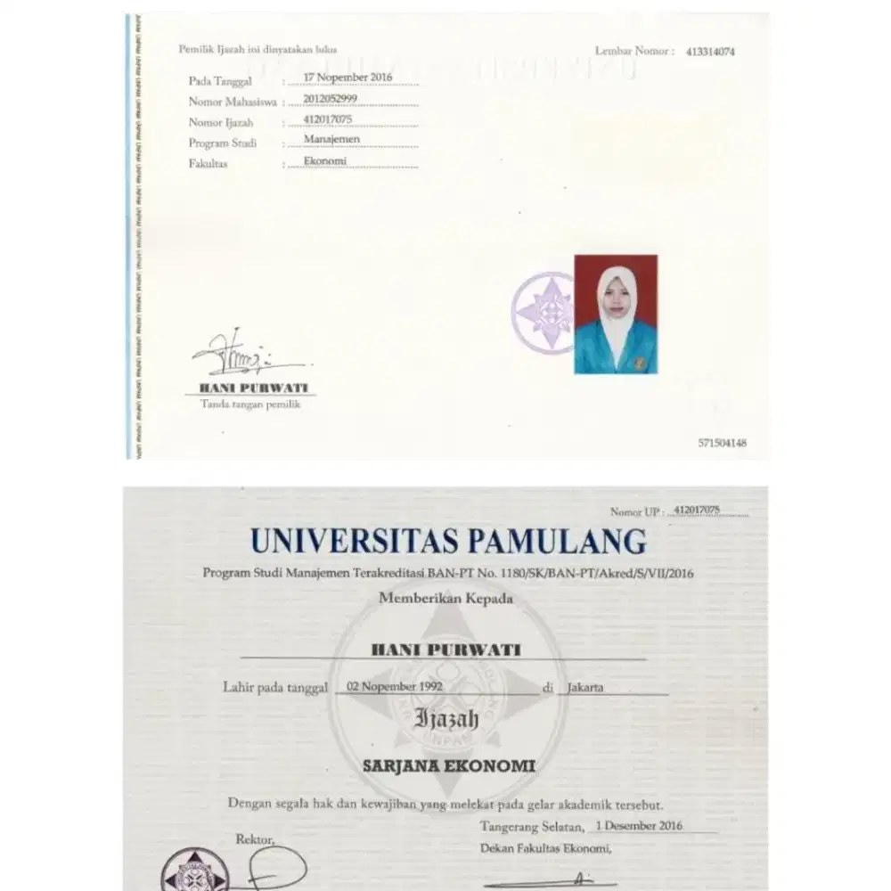 Jasa Cetak Ulang Bikin Baru Sertifikat Pendidikan Ijazah Semua Jurusan