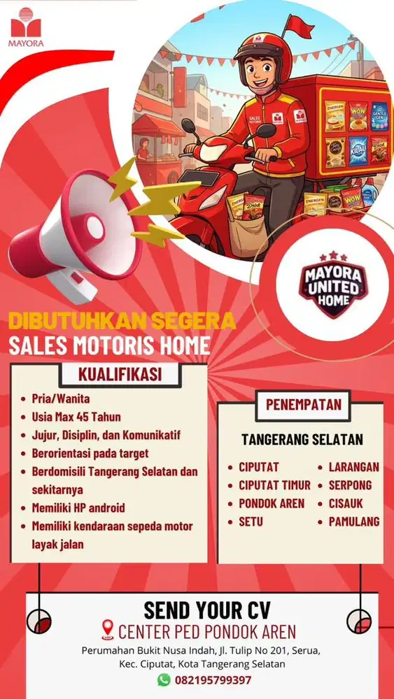 LOKER SALES MOTORIS MAYORA