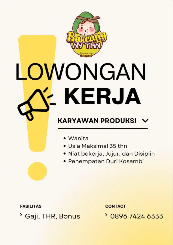 LOWONGAN KERJA WANITA