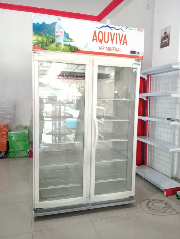 Showcase 2 pintu bekas merk panasonic 1000L ori mulus