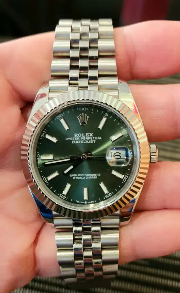 2026 ROLEX DATEJUST 41(126334),MINT GREEN DIAL,BEST & RARE,95% UNWORN 