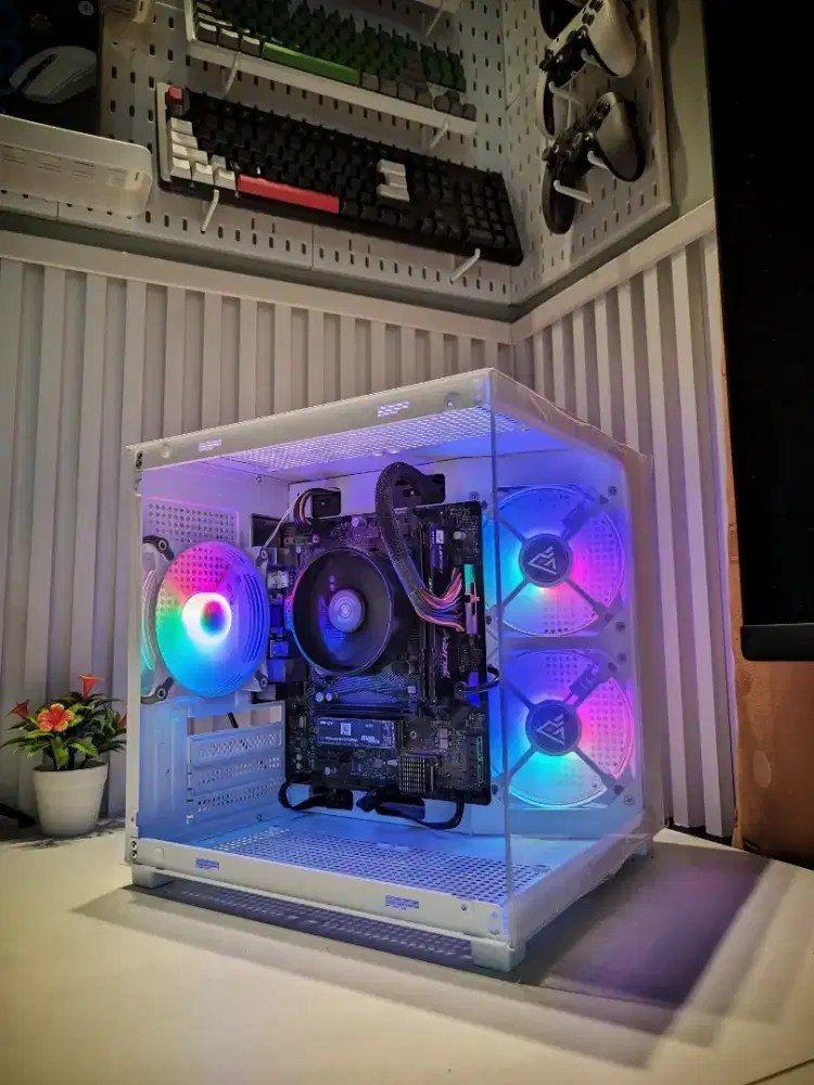 pc low watt ryzen 5600g + ram 32gb + nvme + hdd siap pakai