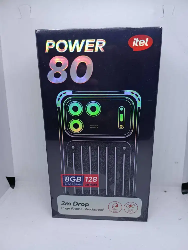 Itel Power 80 Anti Air (30 menit dalam air), Anti Pecah (2 m jatuh)