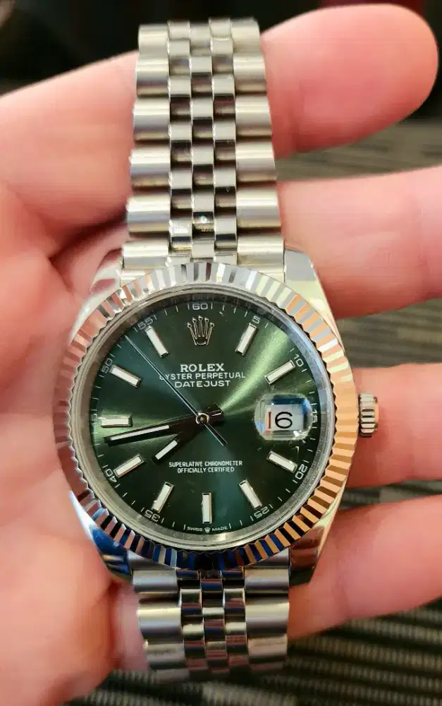 ROLEX DATEJUST 41 2026(126334),MINT GREEN DIAL,BEST & RARE,95% UNWORN 