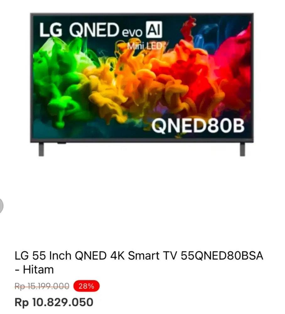 LG 55 INCH SMART TV 4K 55QNED80BSA