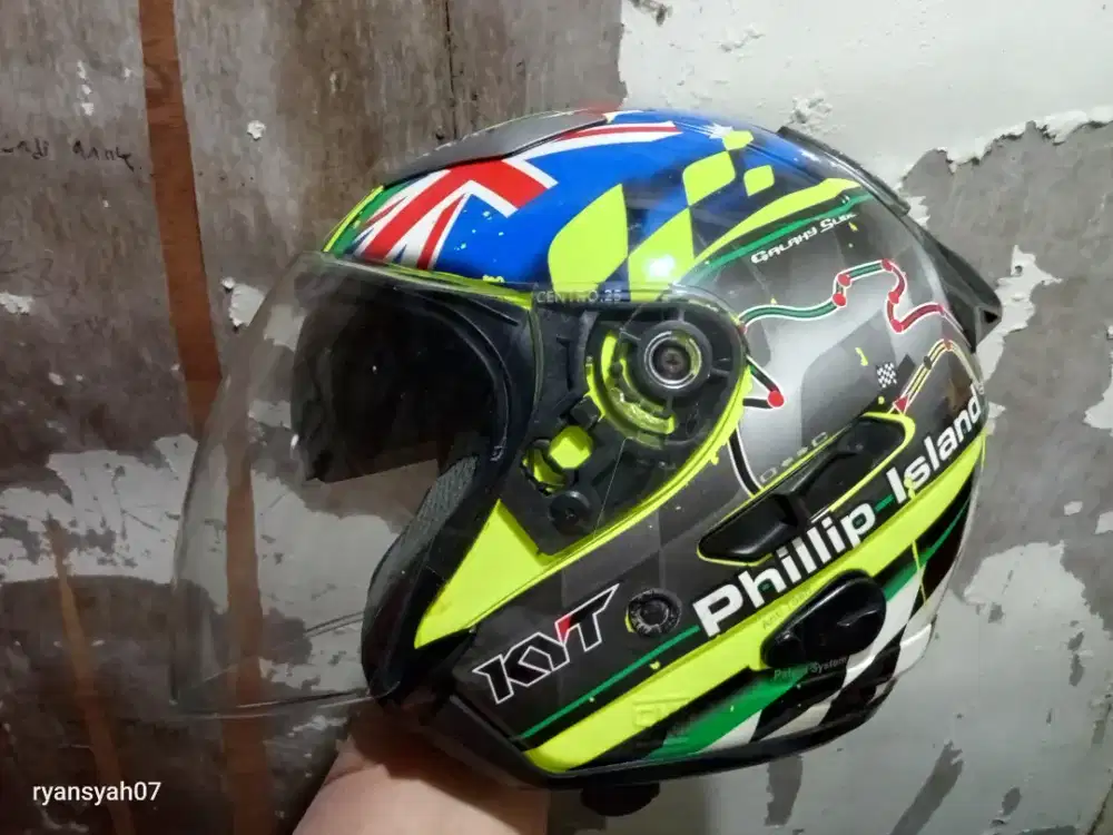 Helm halfaes kyt galaxi slide size m dauble visor