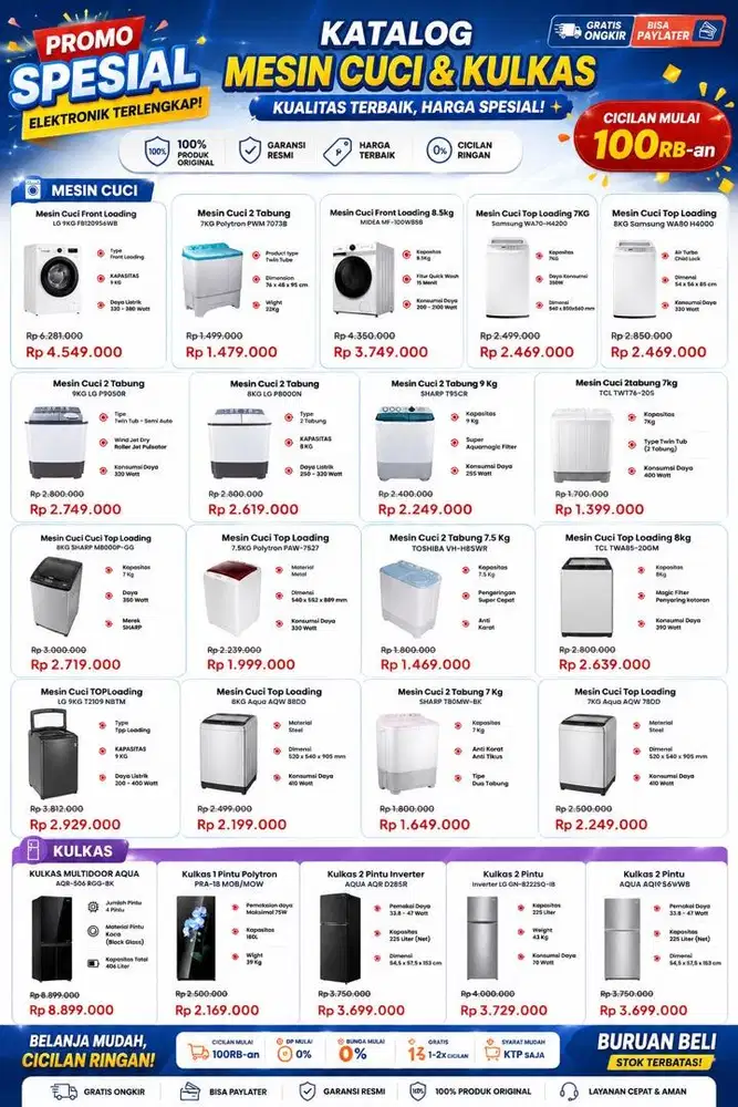 PROMO MESIN CUCI & KULKAS