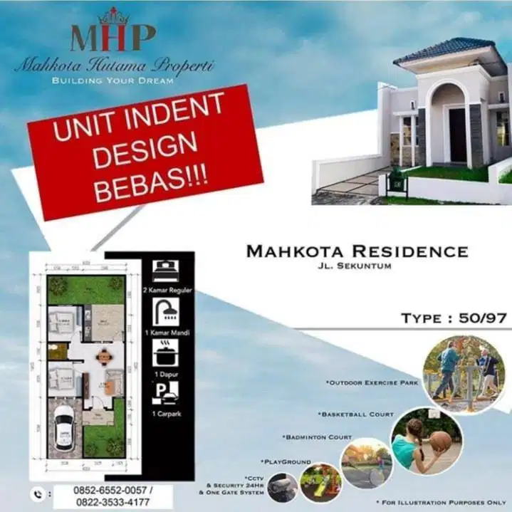 Di Jual Tanah Kavling masih ada sisa 80 kavling siap bangun
