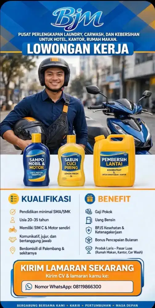 Di butuhkan salesman motoris