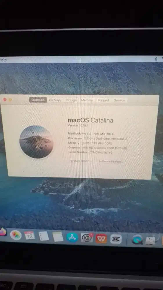 Dijual Mac Book Pro 2012