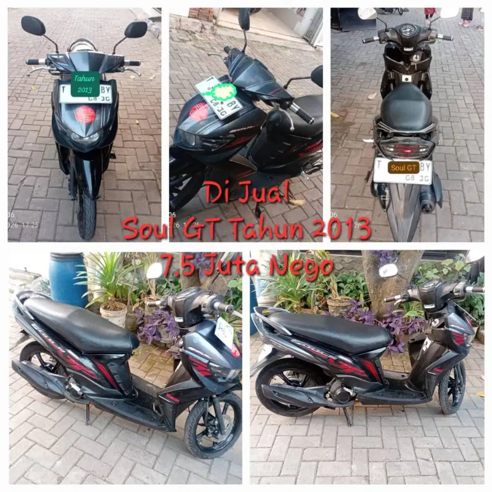 Yamaha Soul GT Hitam Tahun 2013 Injeksi - Pajak Hidup - Surat2 lengkap