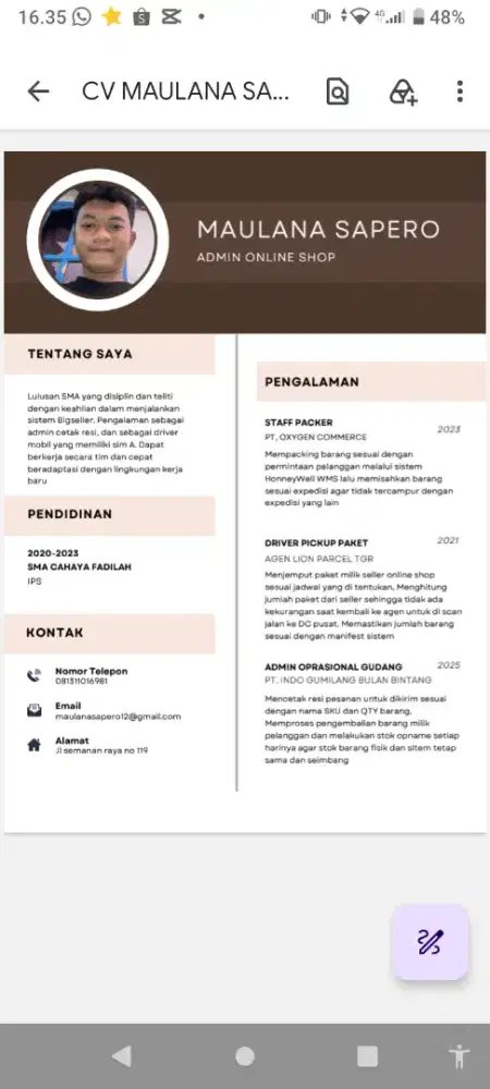 Mencari lowongan