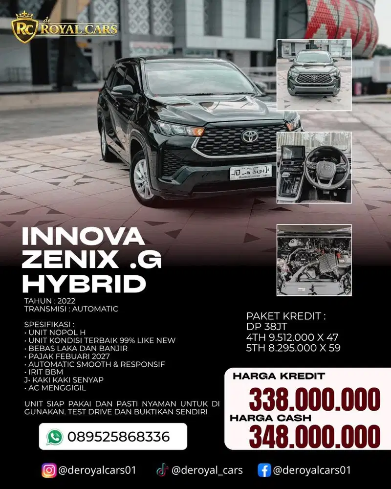 Zenix G hybrid Termurah