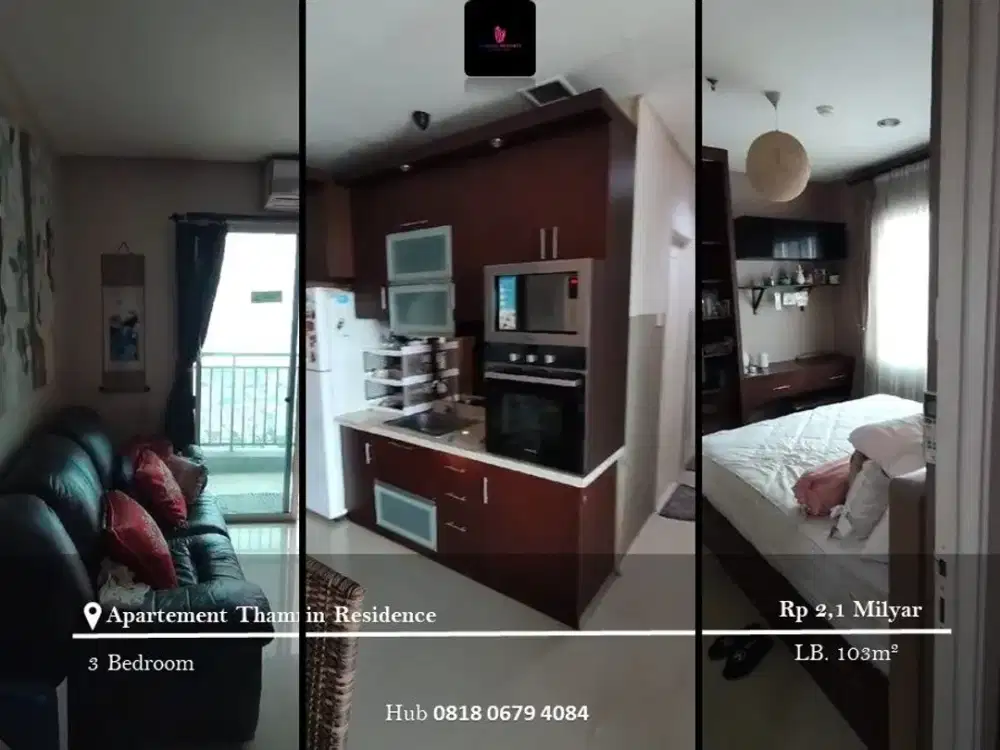 Dijual Apartement Thamrin Residence High Floor 3BR Full Furnished