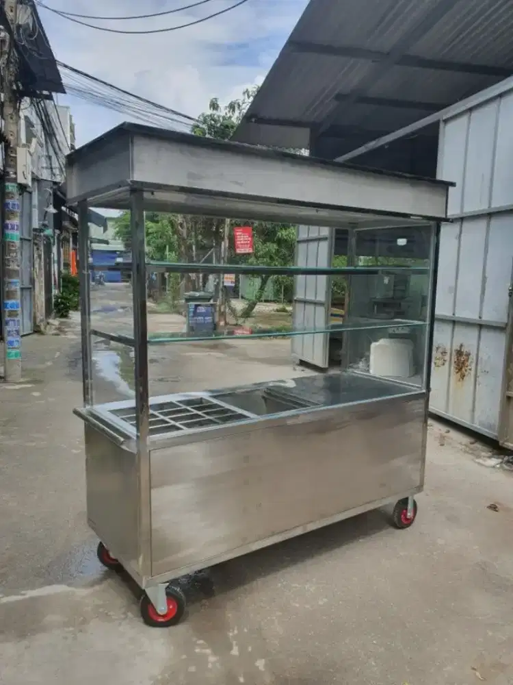 pengolahan rombong/both meja dapur penghisap asap dll keperluan jualan