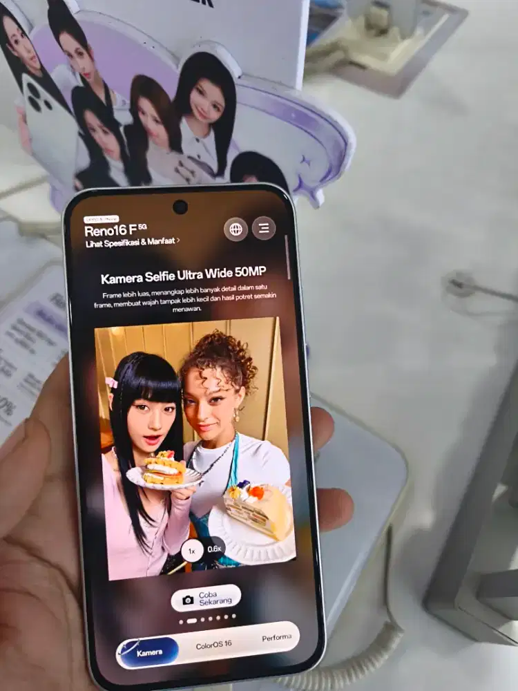Readyy Oppo Reno 16 F 5G.Bisa cicilan murah syarat mudah cukup KTP.