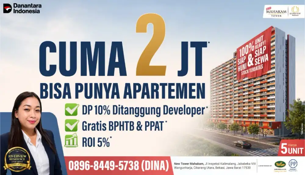 Cuma 2 Juta Bisa Punya Apartemen Ready Stock Cikarang - Free DP 10%