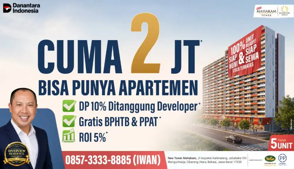 Cuma 2 Juta Bisa Punya Apartemen Ready Stock Cikarang - Free DP 10%