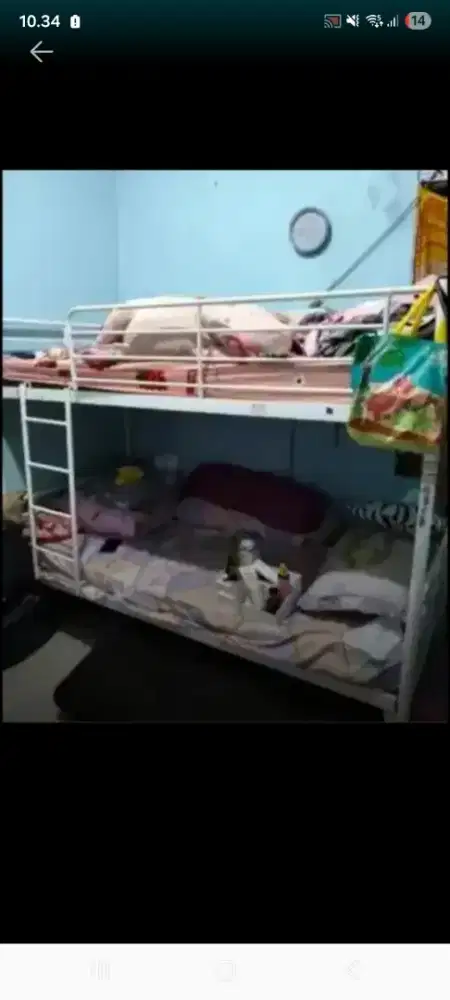 Ranjanh besi 2 tingkat putih