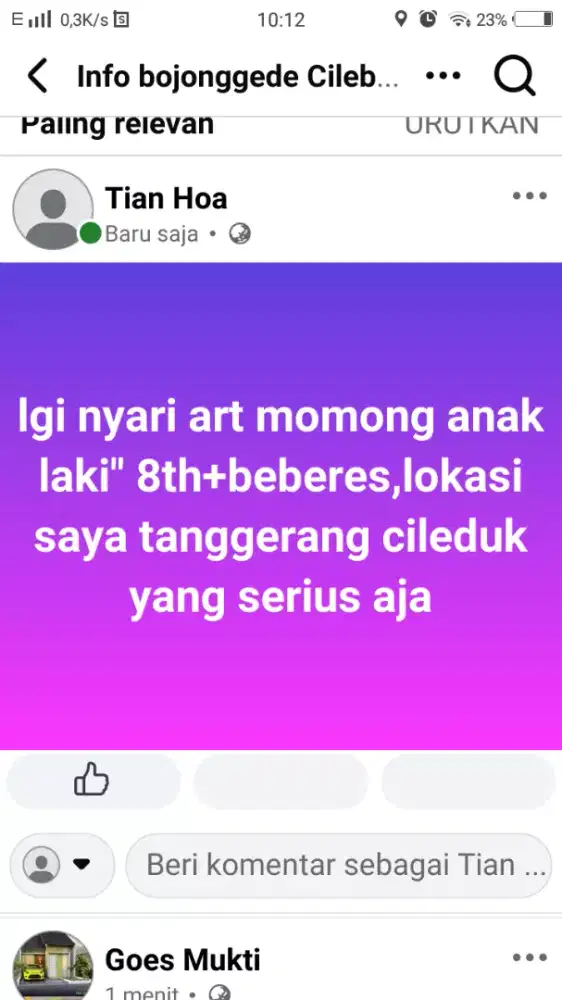Art momong+beberes