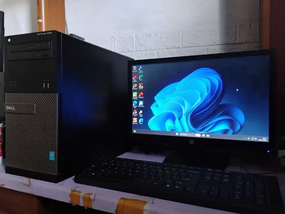 Pc dell windows 11 / intel gen4 + ssd + ram 8gb + monitor 19 inch