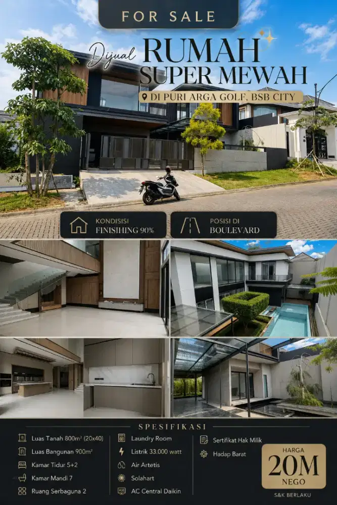PURI ARGA GOLF HOOK 2LT/900m VIEW MURAH CEPAT SEGERA BSB CITY SMG